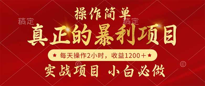 真正的暴利项目，操作简单，每天收益1200＋，自己做老板-小天爱分享学习网|天威侠客