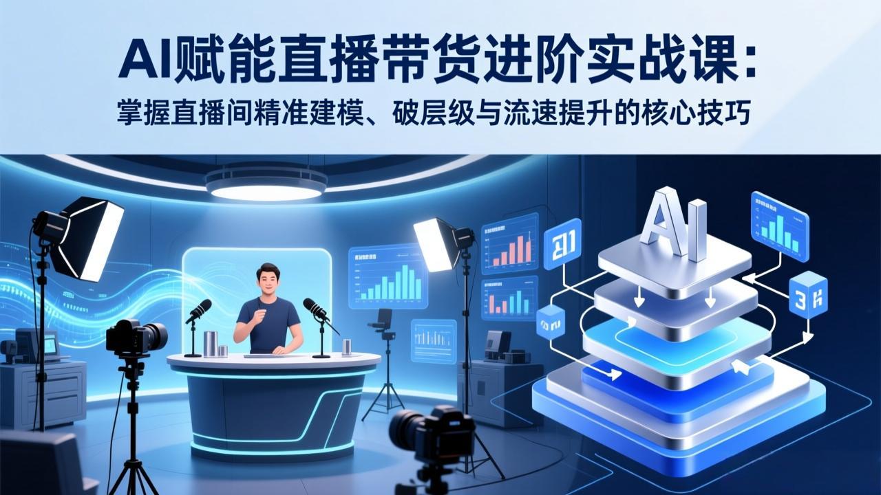 AI赋能直播带货进阶实战课：掌握直播间精准建模、破层级